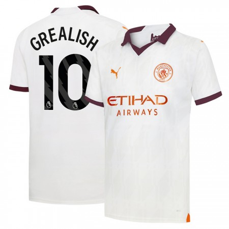 Virallinen pelipaita Manchester City Grealish 10 Vieras 2023-24 Lyhythihainen - Miesten